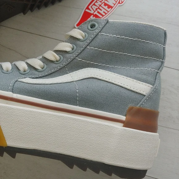 VANS NEW Old Skool Stacked Platform High Tops - Picture 7 of 16
